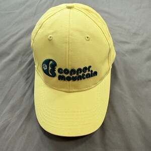 Copper Mountain Ball Cap Hat Adjustable Baseball Yellow Navy